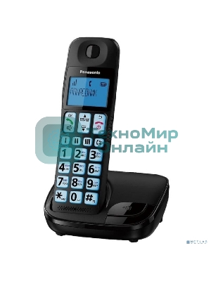 Телефон беспроводной (DECT) Panasonic KX-TGE110RUB черный АОН
