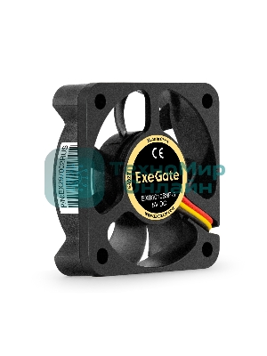 Вентилятор для корпуса ExeGate EX05010S3P-5 черный, 50 мм, 5500 об/мин, 33.5 дБ, 3 pin