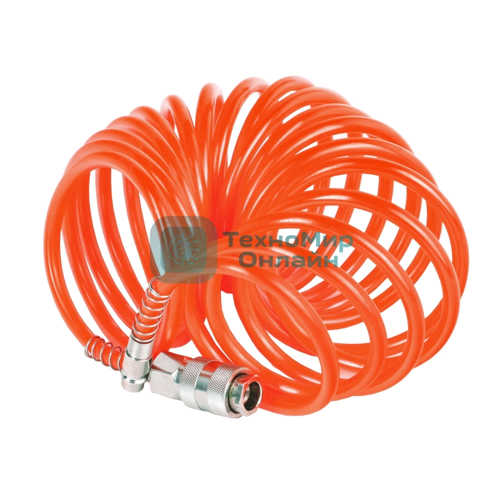 Шланг спиральный для пневмоинструмента PATRIOT PU 86x8мм полиамид быстросъем.