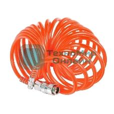 Шланг спиральный для пневмоинструмента PATRIOT PU 86x8мм полиамид быстросъем.