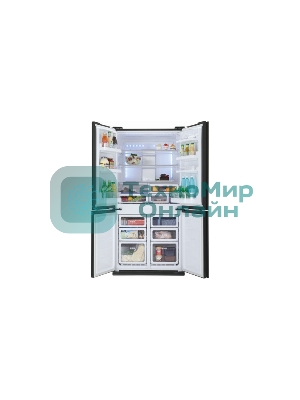 Холодильник Sharp SJ-FS97VSL серебристый трехкамерный 393/207 л морозилка снизу