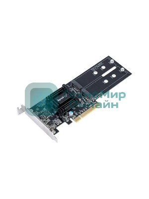Адаптер Synology M.2 SSD-Sata, LP PCIe 2.0x8 (for DS1517+, DS1817+, DS3018xs, FS1018, RS1219+, for all xs/xs+ models) up to 2xSSD M.2 SATA