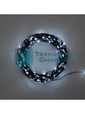 Гирлянда Neon-night Роса с контроллером 20м, 200LED, IP20, 230В, зеленый провод, белое свечение