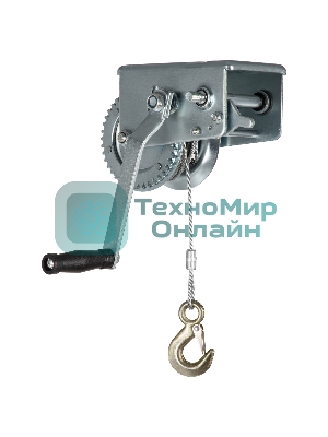 Лебедка шестеренчатая Matrix тяга - 0,8 т, 9 м, тросовая