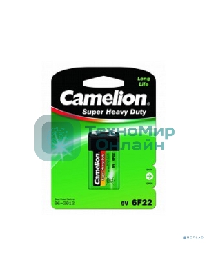 Батарейка Camelion 6F22 BL-1 (6F22-BP1G, 9В)
