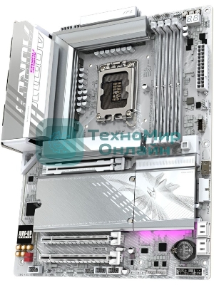 Материнская плата GIGABYTE Z890 AORUS ELITE WIFI7 ICE, LGA1851, Intel Z890, 4xDDR5, 4xSATA, 4xM.2, 1xPCIe 5.0 x16, 2xPCIe 4.0 x4, 1xDP (v1.4), 1xUSB Type-C, 1x2.5Gb LAN, Wi-Fi 7, Bluetooth 5.4, S/PDIF, 2x3.5 мм, 7.1, ATX