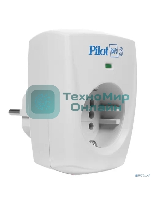 Сетевой фильтр ZIS PILOT BIT S, 1 розетка, 16А/3,5кВт, св.серый