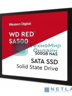 Накопитель SSD WD Red SA500 WDS500G1R0A, 500Gb, SATA III, 2.5