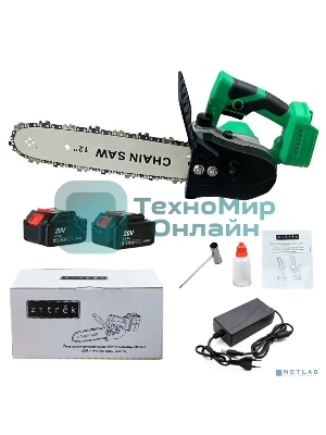 Пила цепная аккумуляторная ZITREK GreenSaw 20 PRO [082-1852] 20В, 4 Ач Li-ion аккум. 2шт, ЗУ
