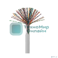Кабель витая пара Rexant U/UTP, CAT 5е, PVC, 25PR, 24AWG, INDOOR, SOLID, серый, 305м