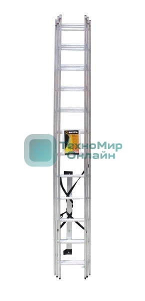 Лестница алюминиевая трехсекционная ЛА 3х12 Вихрь