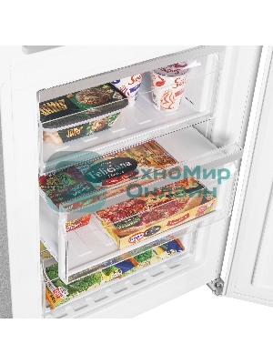 Холодильник Maunfeld MFF200NFW белый глянц. двухкамерный 271/106л морозилка снизу, No Frost