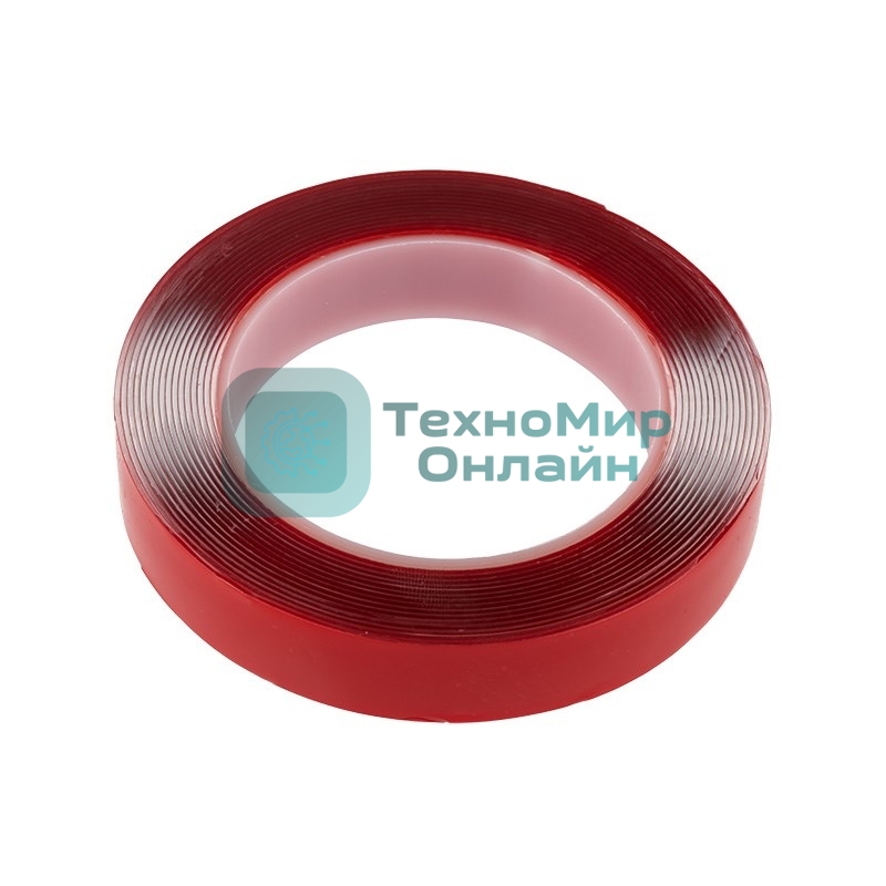 Двухсторонний скотч Rexant, прозрачный, на акриловой основе, 20 мм, ролик 5 м