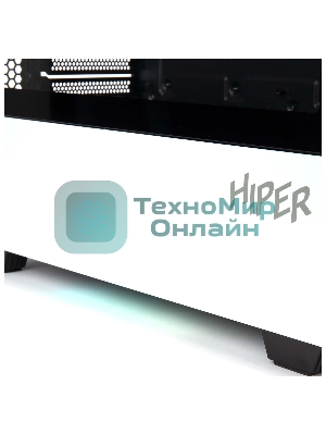 Компьютерный корпус Hiper PW81 белый без БП ATX 3x120мм 2xUSB2.0 2xUSB3.0 audio bott PSU