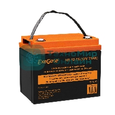 Аккумуляторная батарея ExeGate EX282984RUS HR 12-75 (12V 75Ah, под болт М6)