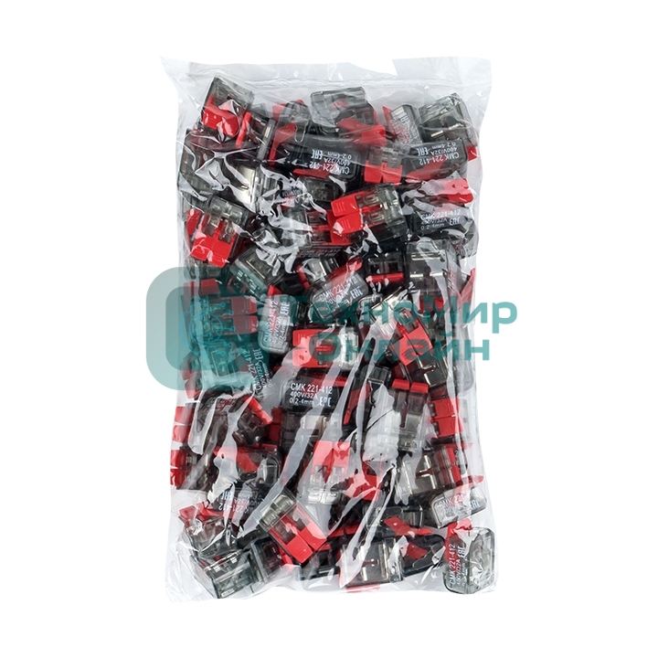 Клемма PROxima СМК 221-412 2 отверстия 0.2-4.0 мм2 (100 шт.)