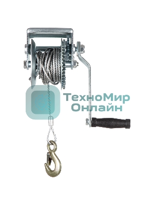 Лебедка шестеренчатая Matrix тяга - 0,8 т, 9 м, тросовая