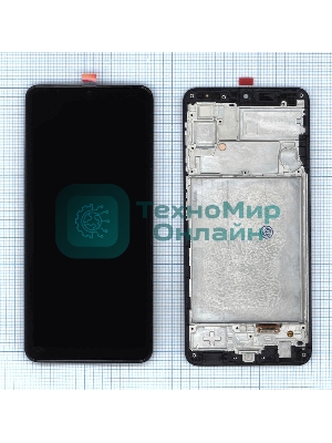 Дисплей для Samsung Galaxy A22 SM-A225F в сборе с тачскрином и рамкой (INCELL) черный