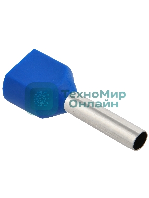 Наконечник-гильза изол. НГИ2 2.5-12 син. (уп. 100 шт) IEK UTE10-D3-3-100