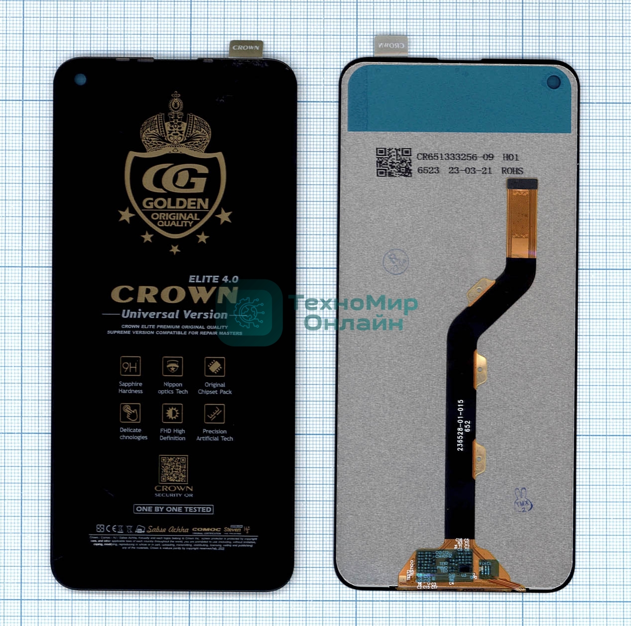 Дисплей для Tecno Camon 15 черный