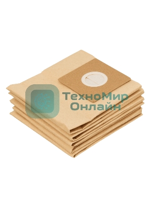 Комплект одноразовых мешков Kranz для строительного пылесоса KR15, 15л