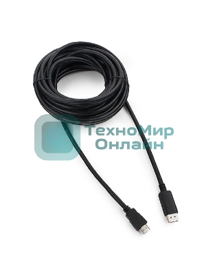 Кабель Cablexpert DisplayPort->HDMI, 10м, 20M/19M, черный, экран, пакет