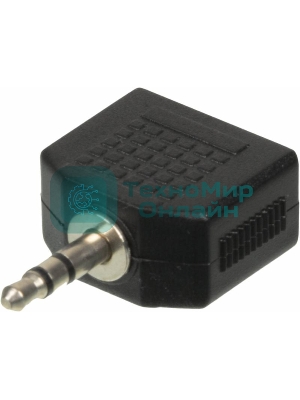 Адаптер аудио Ningbo JAAA095-B 2xJack 3.5 (f)/Jack 3.5 (m) черный