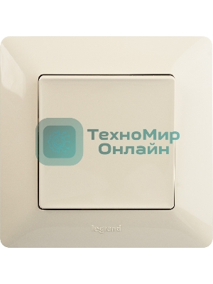 Механизм выключателя 1-кл. СП Valena Life 10А IP20 250 В 10АХ с лицевой панелью; безвинтовые зажимы сл. кость Legrand 752501