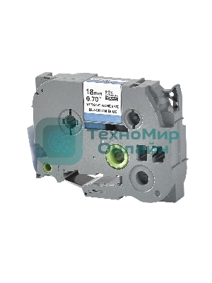 Кассета с лентой S'OK by Sakura Printing TZES541 для Brother, черный на синем, 18мм/8м, наклейка