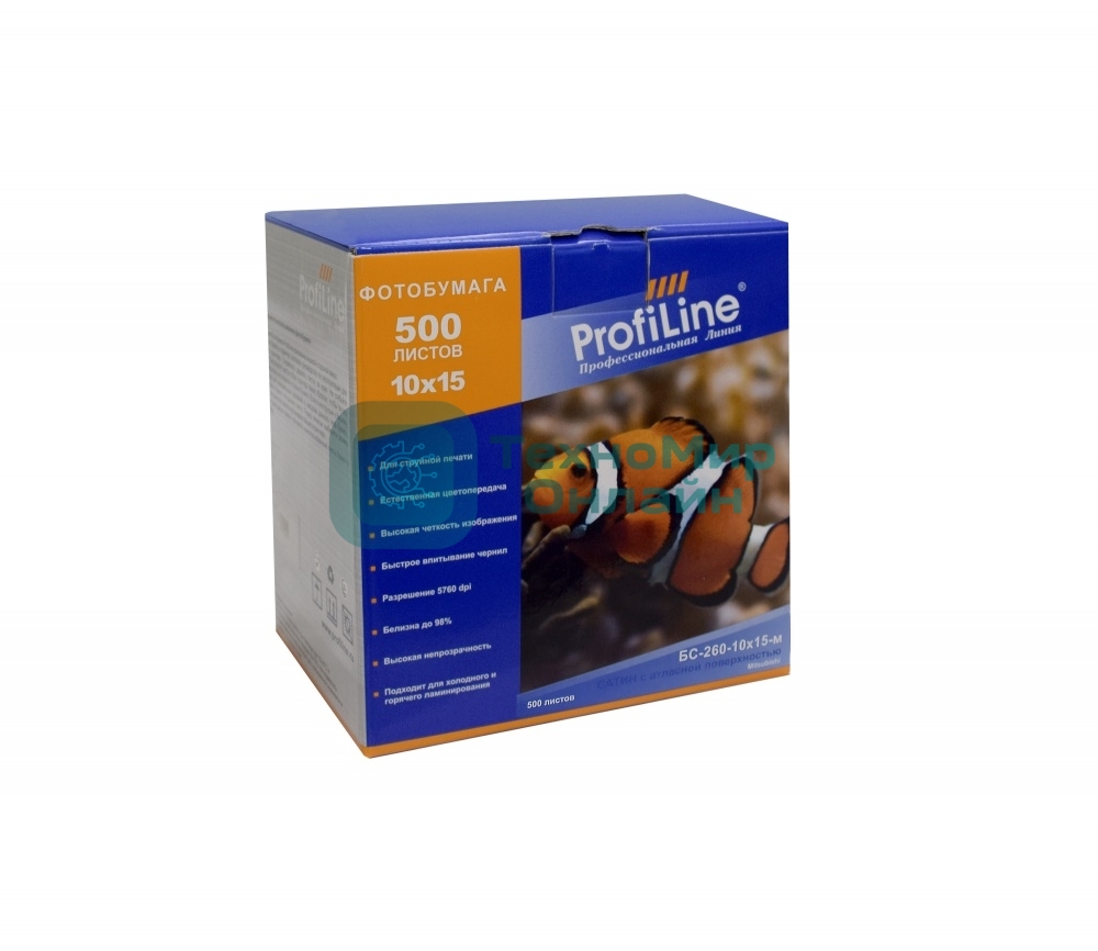 Фотобумага микропористая сатин БС-260-10х15-м-500, 260 г/м2, 10х15, 500 л, 5760 dpi (Mi) ProfiLine