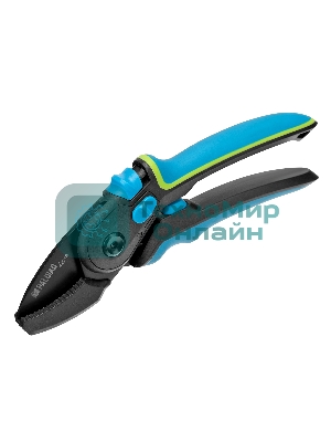 Секатор с наковальней Palisad LUXE 220 мм, регулировка захвата, трехкомпонентные рукоятки