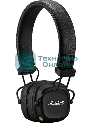 Беспроводные/проводные наушники Marshall Major IV черный, накладные, Bluetooth + проводной, беспроводная зарядка, до 80 ч