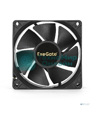 Вентилятор для корпуса ExeGate EX08025S3P черный, 80 мм, 2200 об/мин, 22.5 дБ, 3 pin