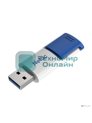 Флешка USB Netac U182 Blue (NT03U182N-256G-32BL), 256Gb, USB 3.0, R/W 70/30, белый/синий