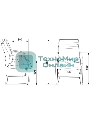 Кресло компьютерное Бюрократ T-8010-LOW-V/BLACK черный, искусственная кожа