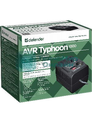 Стабилизатор, Defender AVR Typhoon 1000 максимальная мощность 320 Вт