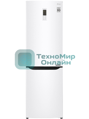Холодильник LG GA-B419SQGL белый двухкамерный 223/79л морозилка снизу, No Frost