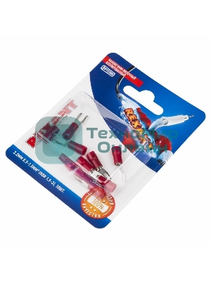 Наконечник вилочный Rexant изолированный, 3.2 мм, 0.5-1.5 мм², НВи 1.5-3/НВи 1,25-3/SV1.25-3, красный, в упак. 10 шт.