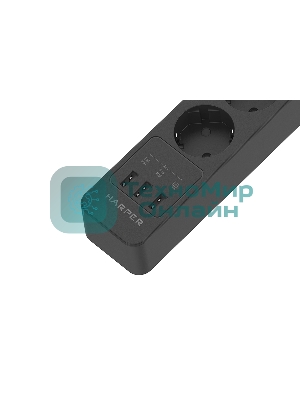 Удлинитель с USB зарядкой Harper UCH-330 White