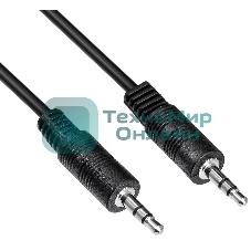 Кабель соединительный аудио-видео Buro Jack 3.5 (m)/Jack 3.5 (m) 1м. черный