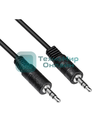 Кабель соединительный аудио-видео Buro Jack 3.5 (m)/Jack 3.5 (m) 1м. черный