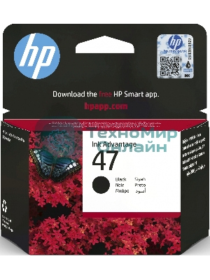 Картридж струйный HP 47 6ZD21AE черный (1300 стр.) (2мл) для HP DJ IA Ultra 4828