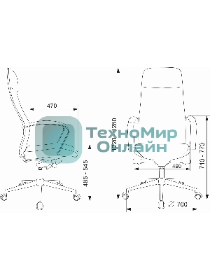 Кресло Бюрократ CH-610SL-Lux черный, экокожа