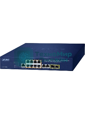 Коммутатор PLANET GS-4210-8P2C IPv4/IPv6, 8-Port Managed 802.3at POE+ Gigabit Ethernet Switch + 2-Port 10/100/1000Mbps RJ45 + 2-Port 100/1000X SFP (120W PoE Budget, 250m Extend mode, supports CloudViewer app, MQTT and cybersecurity features)