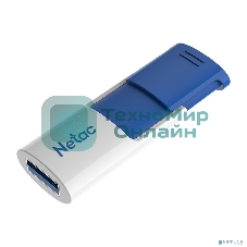 Флешка USB Netac U182 Blue (NT03U182N-256G-32BL), 256Gb, USB 3.0, R/W 70/30, белый/синий