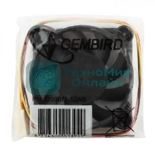 Вентилятор для корпуса Gembird черный, 50 мм, 5000 об/мин, 25 дБ, 3 pin