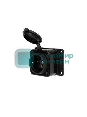 Розетка штепсельная Rexant влагозащищенная, с/з,16 А, IP54 каучук