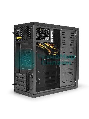 Компьютерный корпус Minitower ExeGate mEVO-7807-NPX500 (mATX, БП 500NPX 12см, 1хUSB+1хUSB 3.0, черный 1x12см с RGb подсветкой)