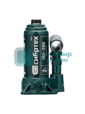 Домкрат гидравлический бутылочный Сибртех 2 т, 150-280 мм, в пластиковом кейсе