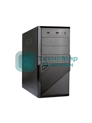 Компьютерный корпус ExeGate EX284021RUS Minitower BA-201 Black, mATX, (AA500, 80мм), 2*USB, Audio